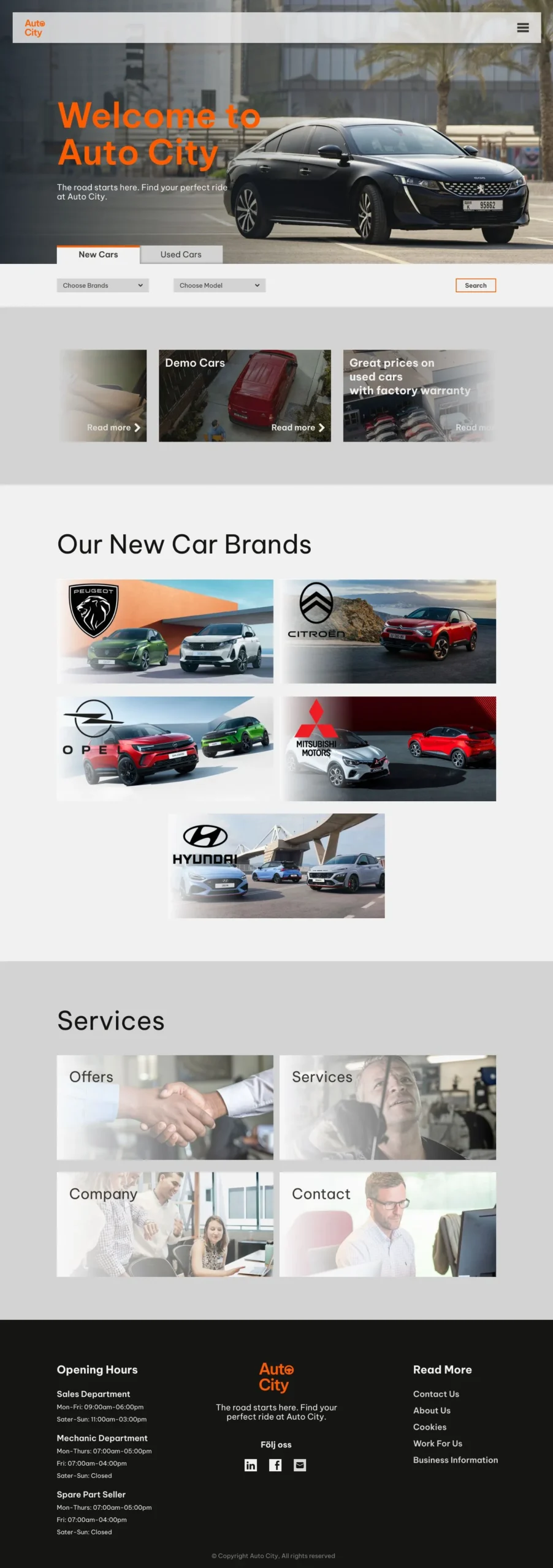 Image of Auto City landingpage